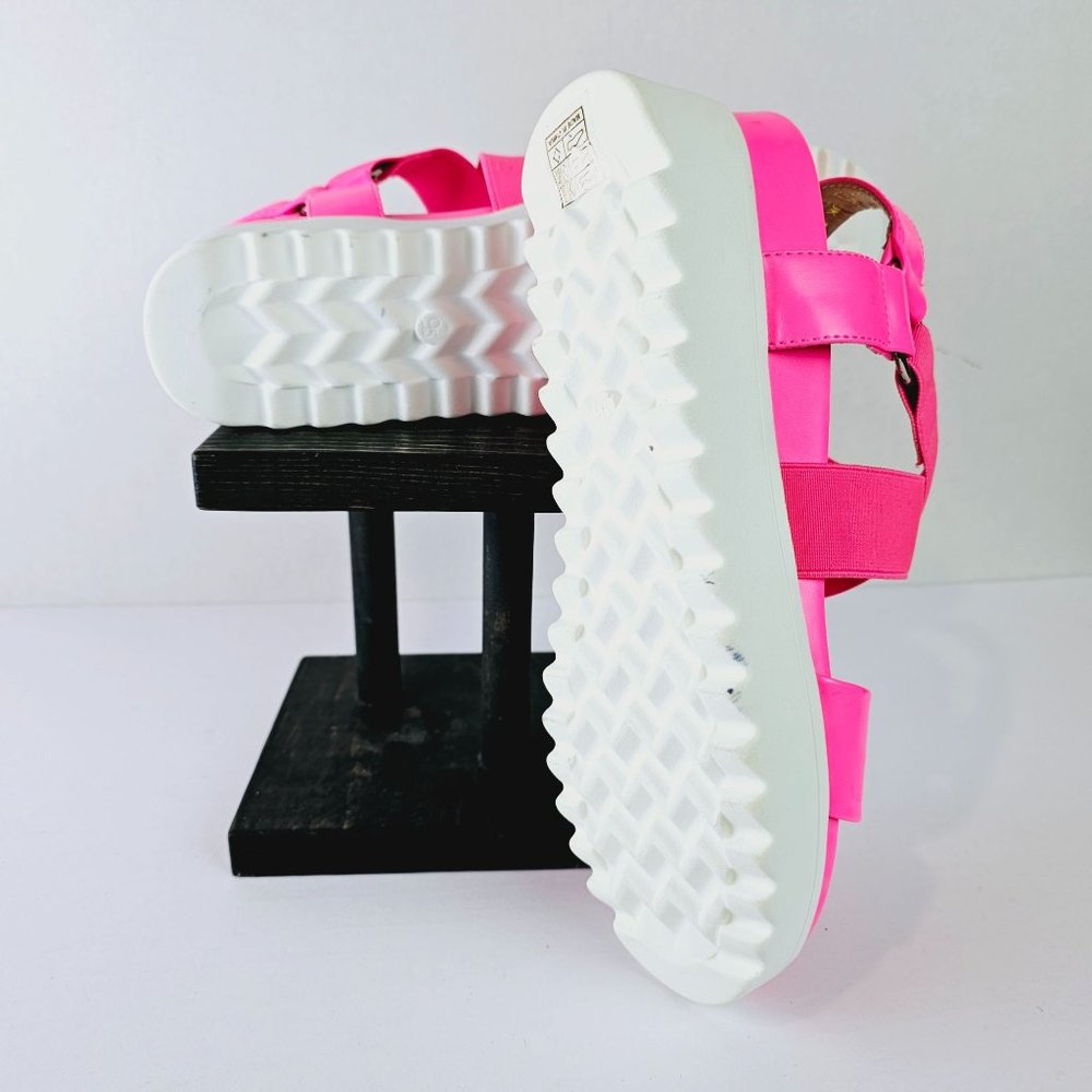Dream Pairs Hot Pink Platform Wedge Sandals - Picture 6 of 7